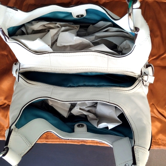 COACH Maggie Madison Woven Leather Shoulder HoboBag  23385 - Picture 14 of 16